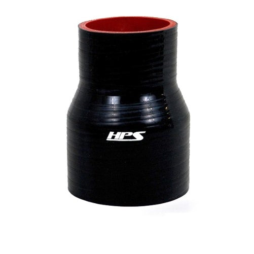 HPS HTSR-275-300-L4-BLK Silicone High Temperature 4-ply Reinforced Reducer Coupler Hose, 50 PSI Maximum Pressure, 4" Length, 2-3/4" > 3" ID, Black