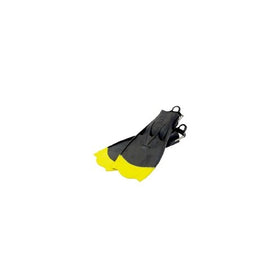 Hollis F1 "Bat Fin" Yellow Tip Vented Blade Scuba Diving Fin w/ Spring Strap Limited Edition, XXL