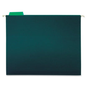 Globe-Weis Hanging File Folders, 1/5 Cut Clear Tab, Letter Size, Teal, 25 Folders Per Box (66074)