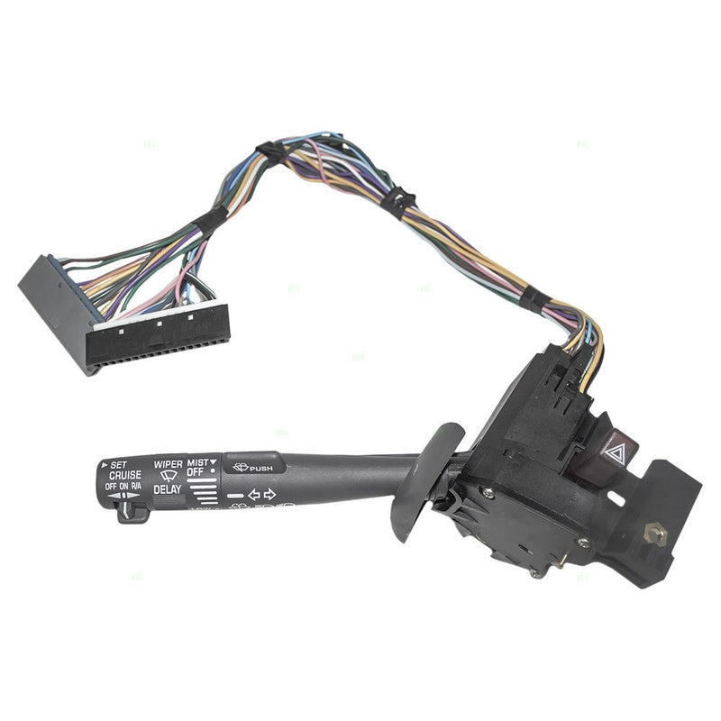 Turn Signal Wiper Switch Cruise Hazard Warning Lever Replacement for Chevy Cadillac GMC Oldsmobile SUV Pickup Truck Van 26100985