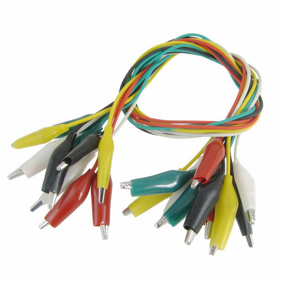 Uxcell a12032700ux0404 Double end Test Lead Alligator Crocodile Clip Wire (Pack of 10)