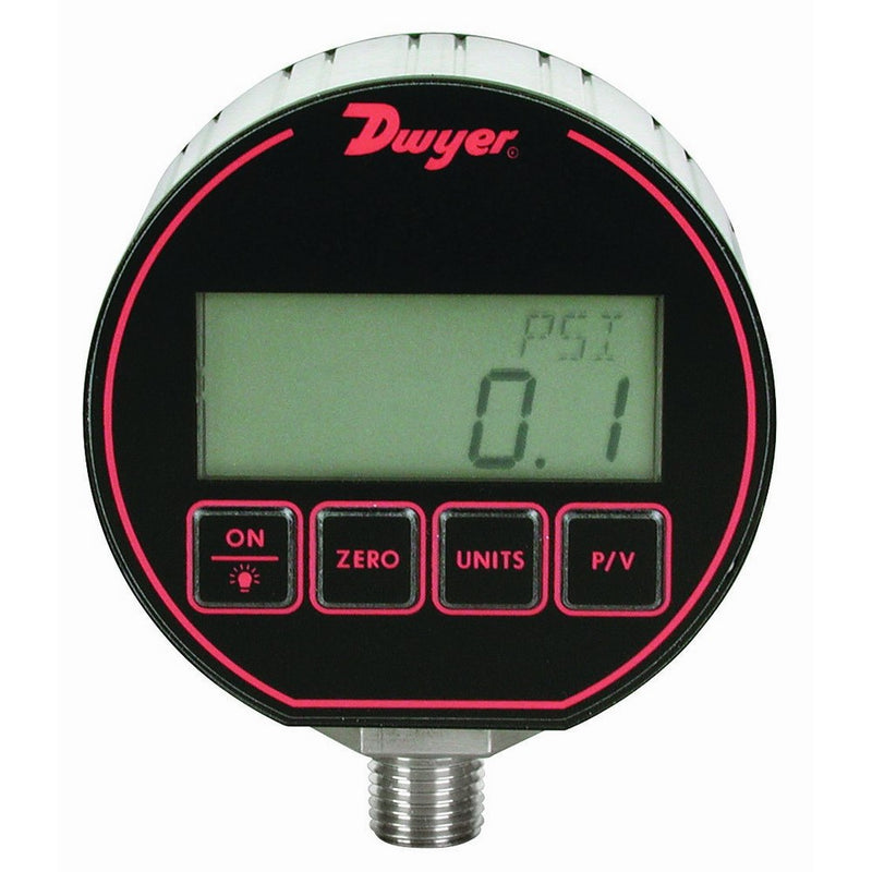 Dwyer DPG Series Digital Pressure Gauge, -0.25% Full Scale Accuracy, Range 0 to 3000 psig