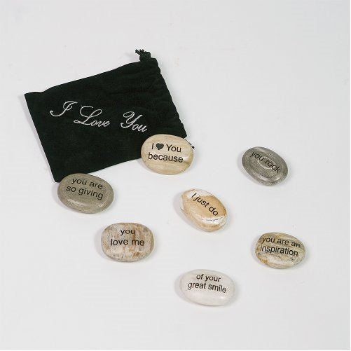 I Love You Because Pocket Stone Romantic Gift Set