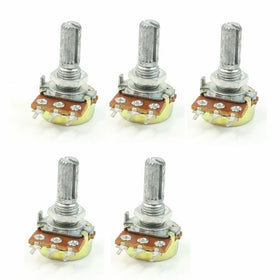 Uxcell a13061400ux0446 B50K 50K Ohm Adjustment Single Linear Rotary Taper Potentiometer 5 Piece