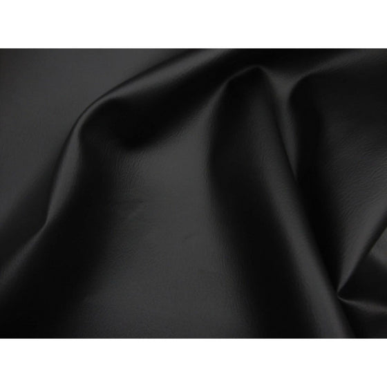 Black 2 Way Stretch Upholstery Faux Leather Vinyl Fabric Per Yard