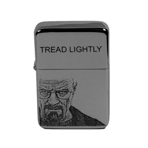 Lighter - Walt Tread Lightly High Polish Chrome (Engraved by Hip Flask Plus) L1