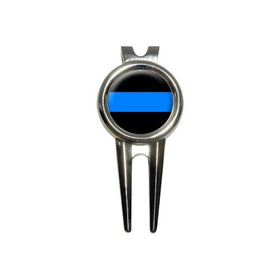 Thin Blue Line Golf Divot Repair Tool and Ball Marker