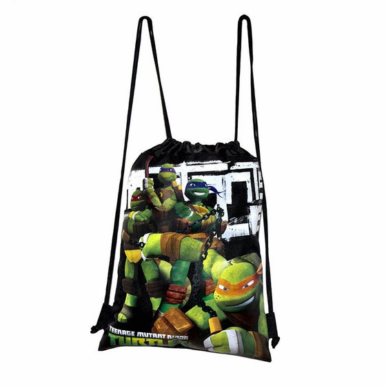 Ninja Turtles Black Drawstring Bags