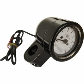 Baron Custom Accessories Tachometer - Black with White Face BA7570-00B