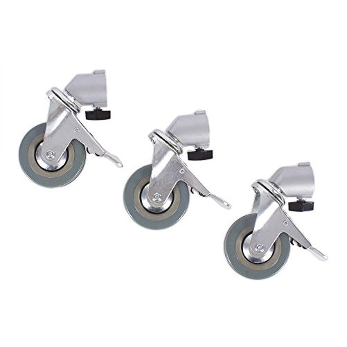 Fovitec StudioPRO Professional Swivel Caster Wheel Set of 3 for Light Stands