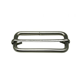 Generic Metal Silvery Rectangle Buckle 2" X 0.8" Inside Size Slider Bar Strap Keeper Pack of 12