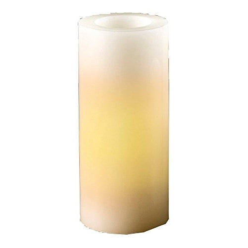 Large 9" White LED Lighted Flameless Battery Operated Unscented Pillar Candle