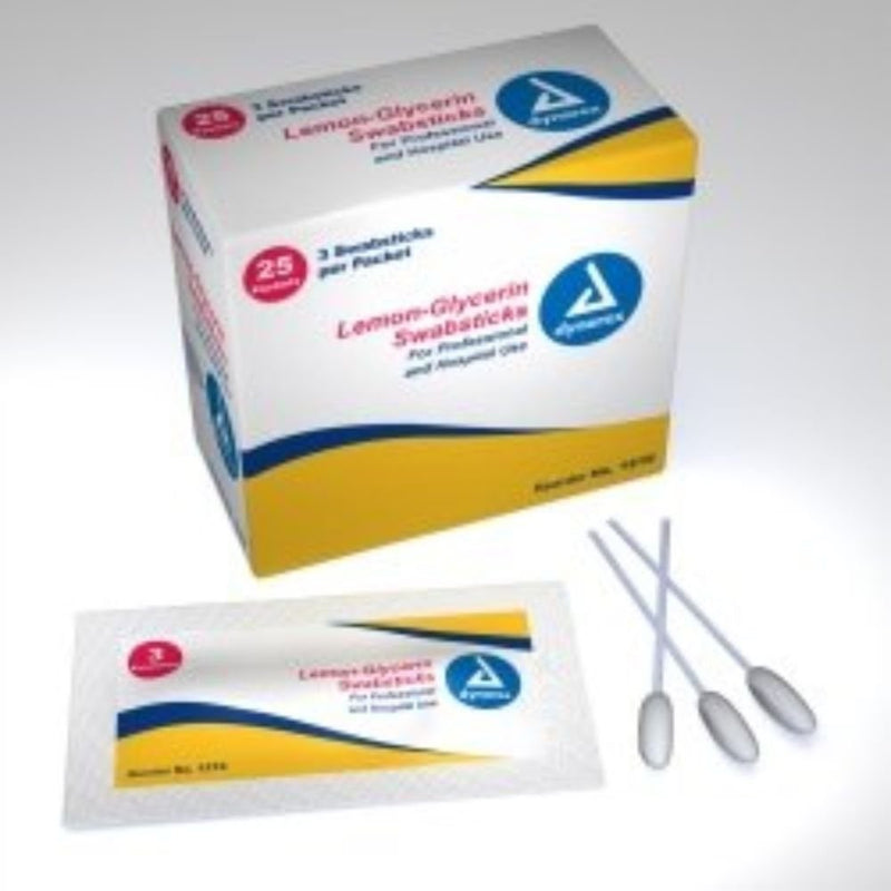 Swab Lemon Glycerine 3S 3/Pk 25Pk/Bx 10Bx/Cs