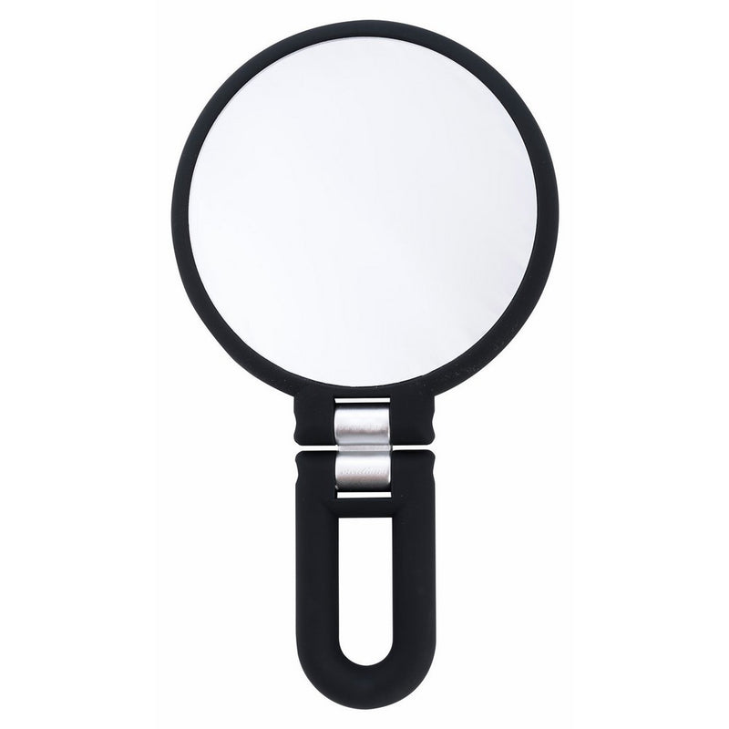 Danielle Creations Black Folding Hand Held Mirror, 15x Magnification