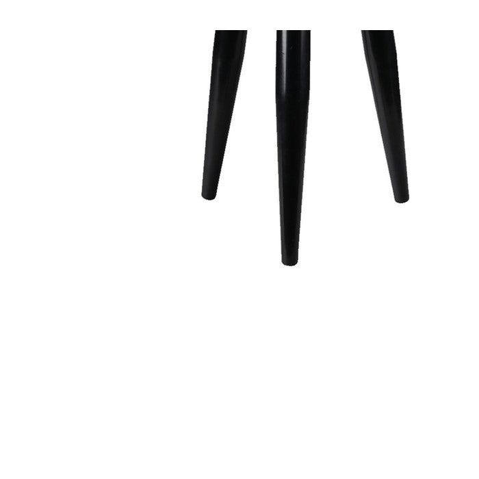 Round Cup Shaped Planter with Tripod Tapered Legs, Set of 3,White and Black