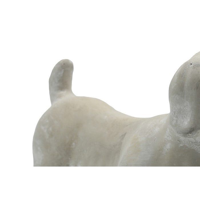 Cement Dachshund Dog Figurine Standing on 4 legs, Weathered Gray