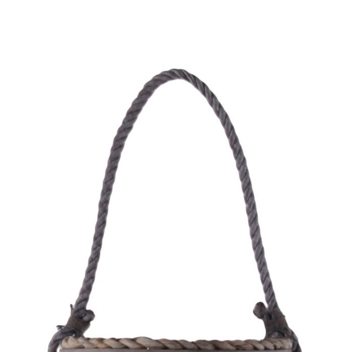 23.50 Inch Bamboo Lantern with Lattice Design and Braided Rope Handle,Brown