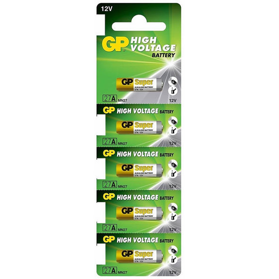 GP 27A (MN27) High Voltage Battery - Card of 5 pieces