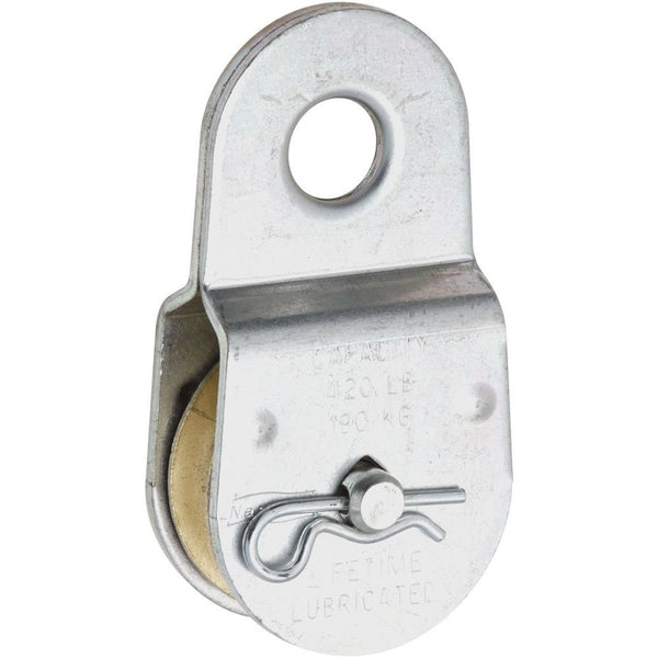 National Hardware N195-800 3213BC Fixed Single Pulley in Zinc plated