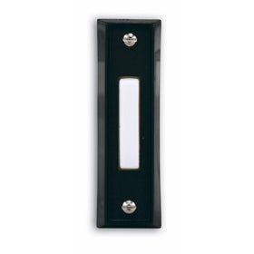 Heath Zenith SL-664-02 Wired Push Button, Black Finish with White Center Button