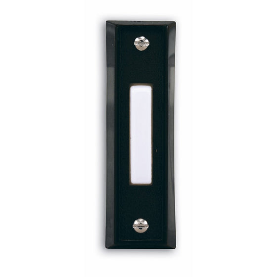 Heath Zenith SL-664-02 Wired Push Button, Black Finish with White Center Button