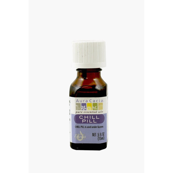 Aura Cacia Essential Solutions Chill Pill Stress Down Essential Oil, 0.5 Ounce - 3 per case.