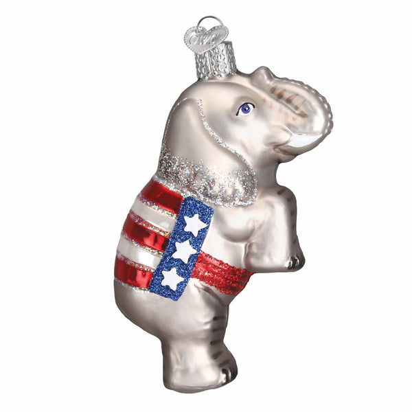 Old World Christmas Republican Elephant Glass Blown Ornament