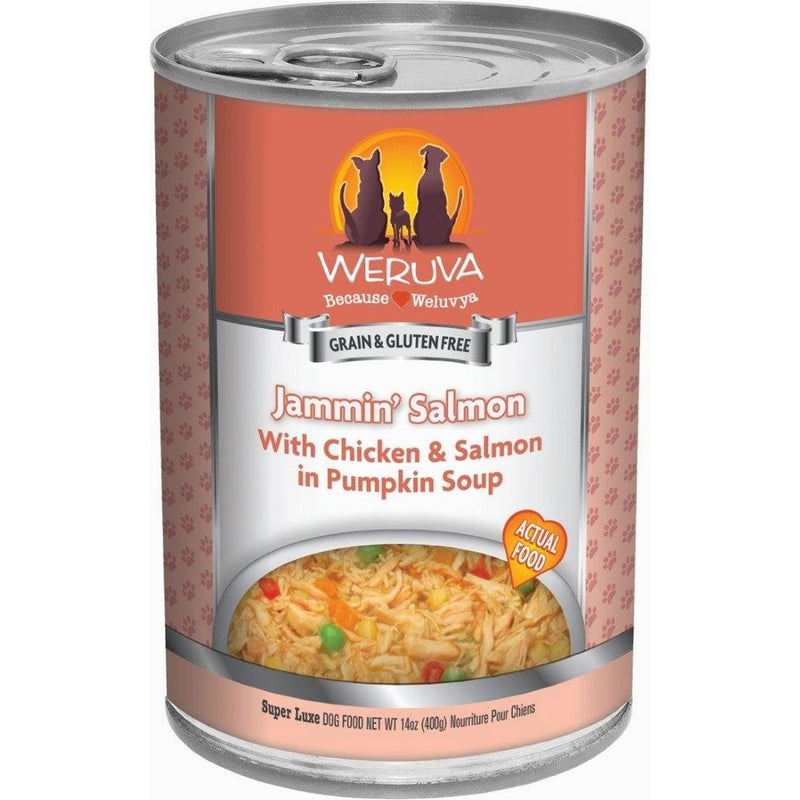 Weruva Classic Dog Food, Jammin' Salmon with Chicken & Salmon in Gravy, 14oz Can (Pack of 12)