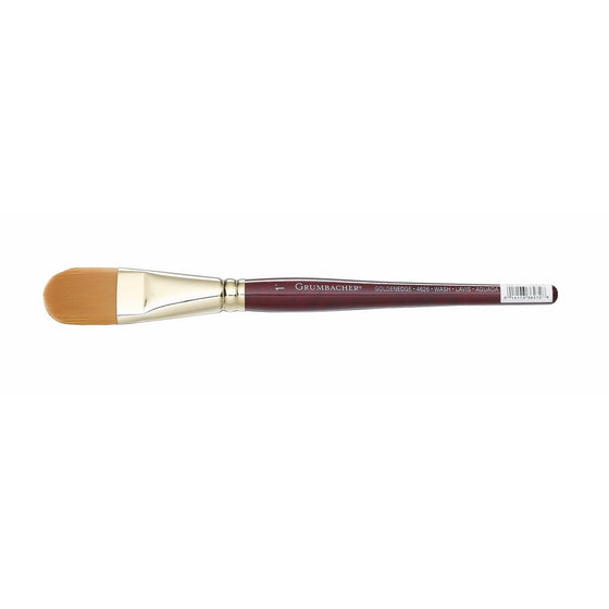 Grumbacher Goldenedge Golden Toray Oval Wash Watercolor Brush, Synthetic Bristles, Size 1" (4626.100)