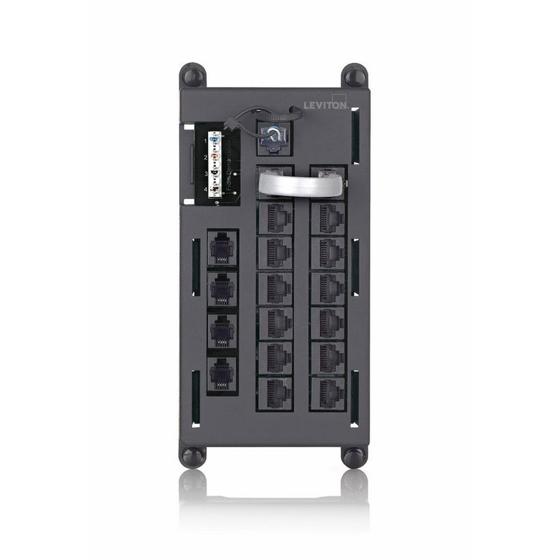 Leviton 476TL-T12 Telephone Input Distribution Panel, Black Housing