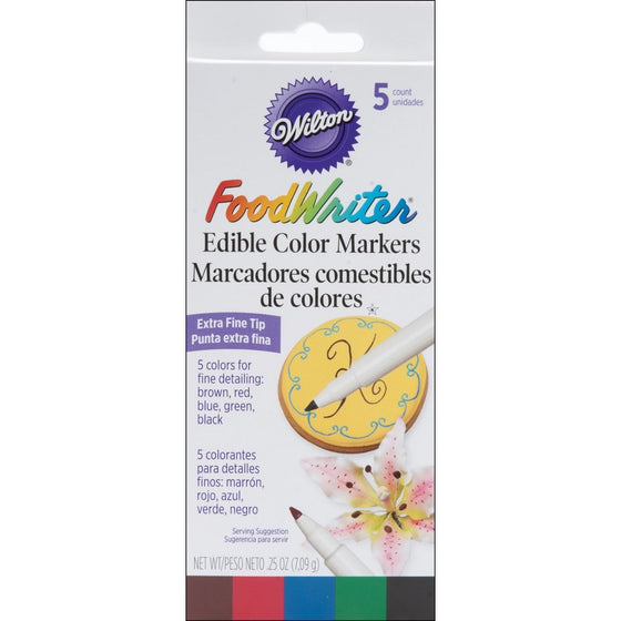 Wilton W609105 Food Writer, Extra-Fine Tip for Edible Color Markers, 0.25-Ounce