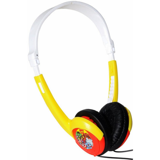 iHip MVFFH1RTO Marvel Retro Folding Headphones, Red/Yellow