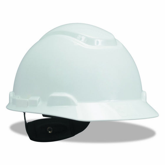 3M Hard Hat, White 4-Point Ratchet Suspension H-701R (Pack of 1)