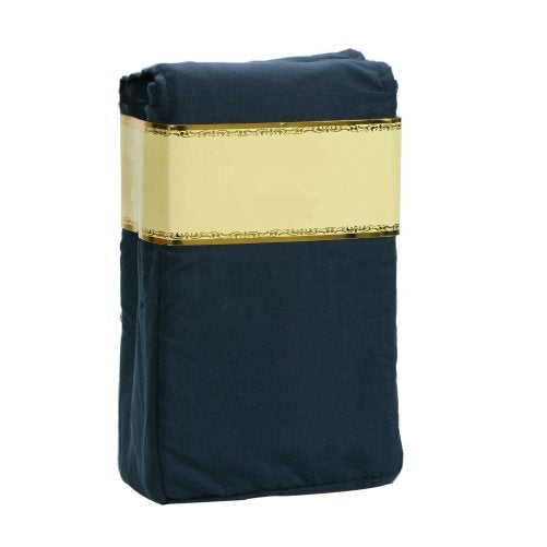 Solid Bed Skirt / Dust Ruffle, with a 14" Inch Drop, King , Navy Blue