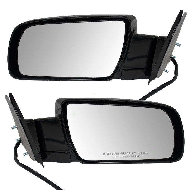 Driver and Passenger Power Side View Mirrors with Metal Bases Replacement for Chevrolet GMC Pickup Truck SUV 15764757 15764758