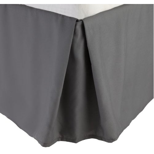 Lamma Loe's Solid Tailored Bed Skirt/Dust Ruffle, King, Charcoal Gray