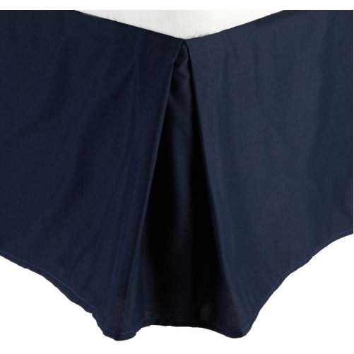 Lamma Loe's Solid Tailored Bed Skirt/Dust Ruffle, King, Dark Navy Blue