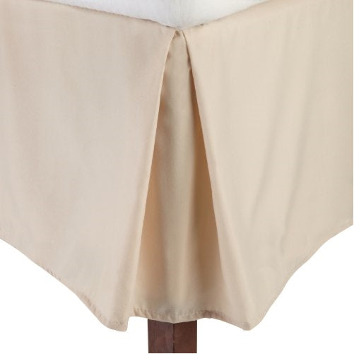 Lamma Loe's Solid Tailored Bed Skirt/Dust Ruffle, Full, Cream/Tan