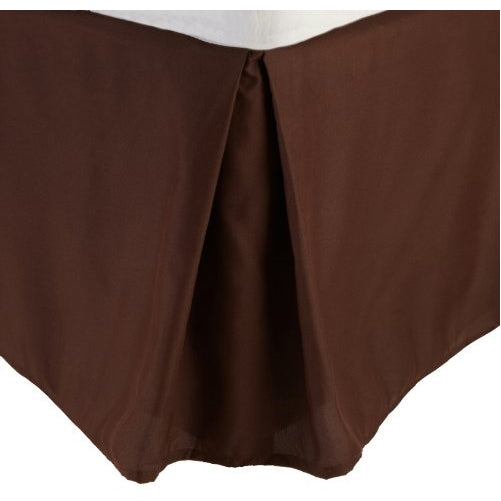 Lamma Loe's Solid Tailored Bed Skirt/Dust Ruffle, Full, Chocolate Brown