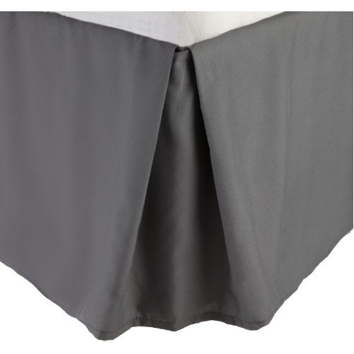 Lamma Loe's Solid Tailored Bed Skirt/Dust Ruffle, Full, Charcoal Gray