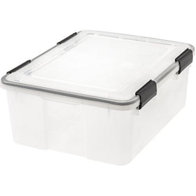 IRISWeathertight Storage Box, 30 Quart - Clear