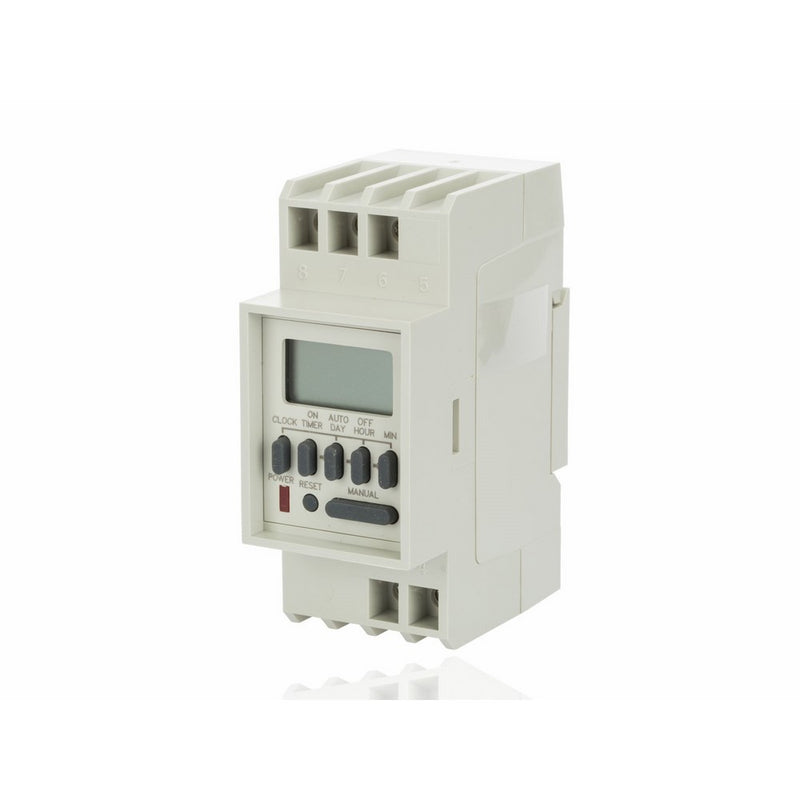 Din Series 1 Channel 7 Day Time Switch, SPDT Dry Contacts, 120VAC Clock Input 50/60 Hz
