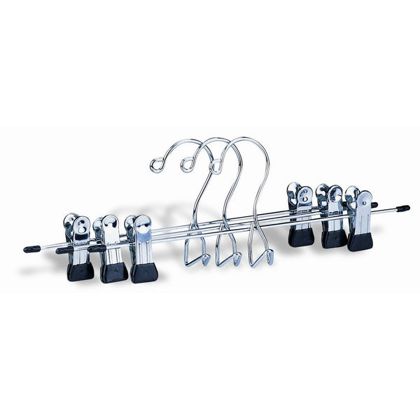 Organize It All Add-On Chrome Skirt and Plants Clothing Hanger with Clips (3 Pack)