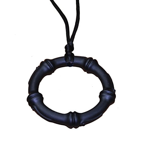 KidKusion Gummi Teething Necklace Bamboo, Black