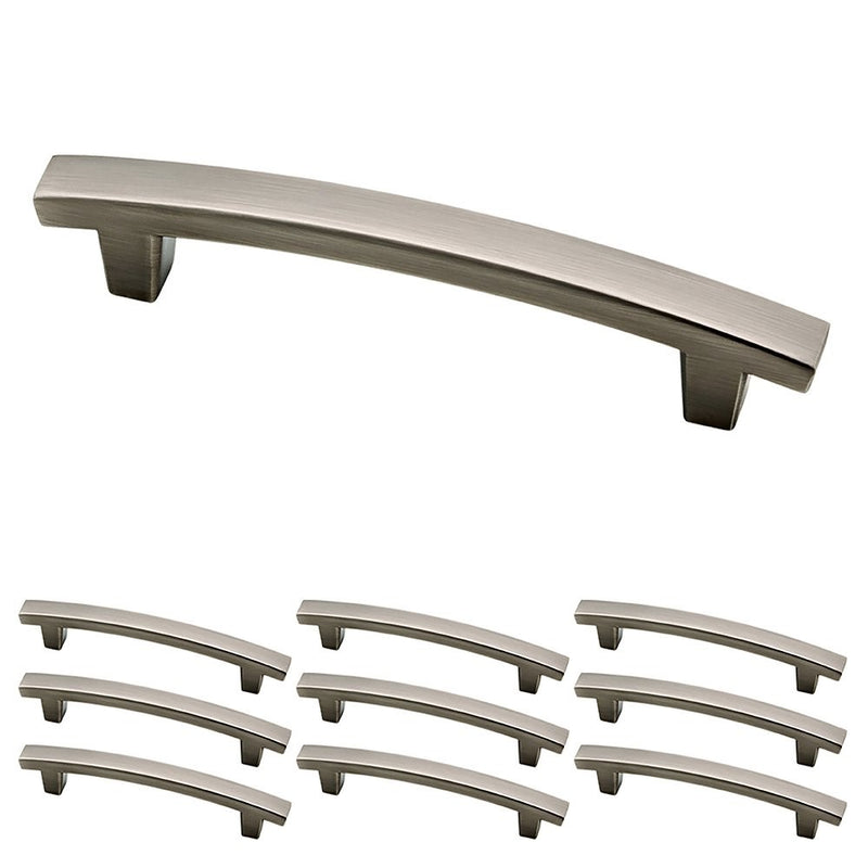 Franklin Brass P29615K-904-B Heirloom Silver 4-Inch Pierce Kitchen or Furniture Cabinet Hardware Drawer Handle Pull, 10 pack