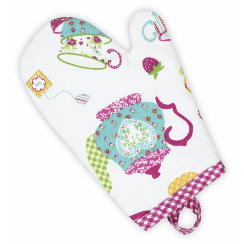 Handstand Kitchen Child's 100% Cotton Shell 'Spring Tea Party' Oven Mitt