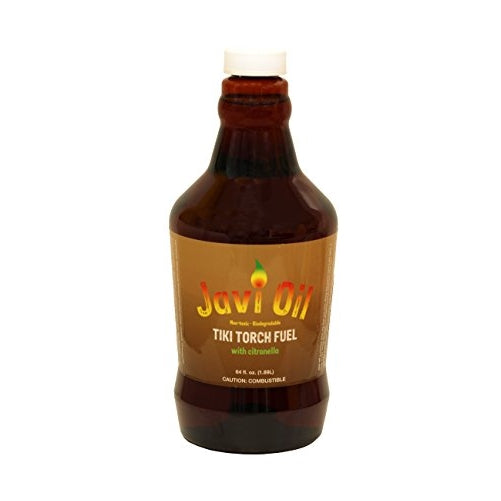 Javi Oil Citronella Tiki Torch Fuel Refill - Compatible with Tiki Canisters - Half Gallon