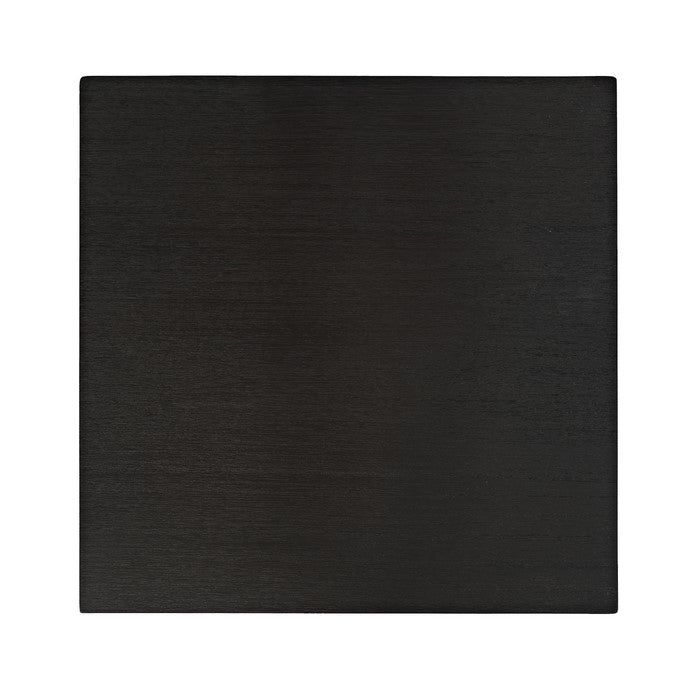 Wooden End Table with Open Bottom Shelf and Single Drawer, Dark Gray