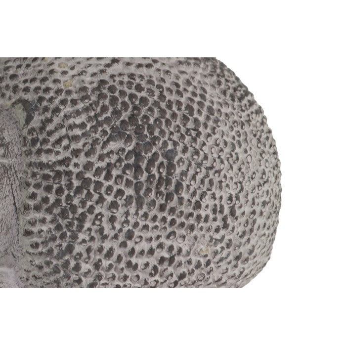 Cement Figurine of Hedgehog Sitting and Looking Straight, Gray