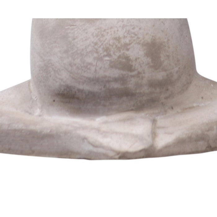Cement Figurine of Frog Sitting Upright in Concrete Finish, Gray
